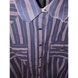 Rockies Striped Snap Front Shirt‎ Size XL. Western, Vintage, 90s, Lagonlook....